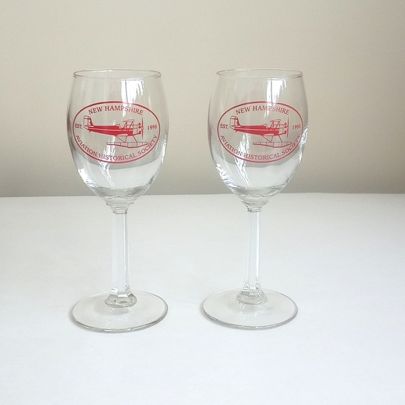 Vintage Aviation Wine Glasses Set of 2 - Picture 6 of 12